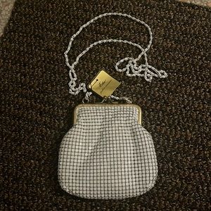 Ellka, Vintage white metal chrome purse